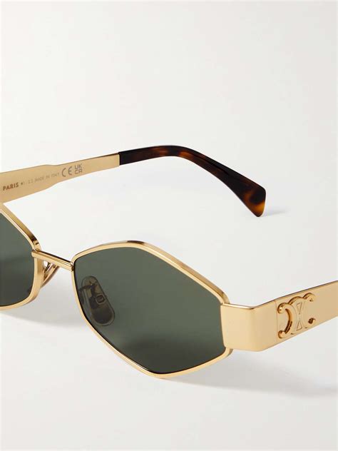 celine triomphe hexagonal sunglasses|METAL FRAME WOMEN .